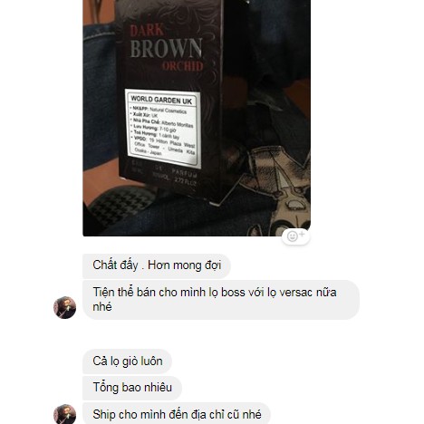 [FREE SHIP] Nước Hoa Nam DARK BROWN 80ml Hương Gỗ Thơm