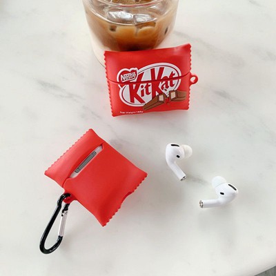 Cute Airpods 1 2 pro case Nestle Kitkat chocolate 3D soft silicone protective cover for apple wireless bluetooth headset