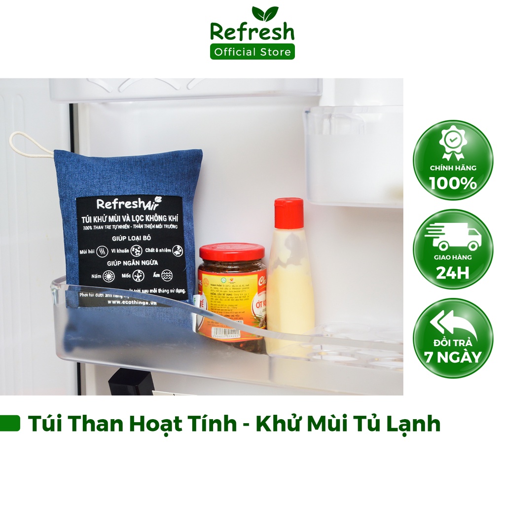 Túi Than Hoạt Tính Khử Mùi Tủ Lạnh - 100% Than Hoạt Tính Khử Mùi Hôi, Nấm Mốc, Vi Khuẩn