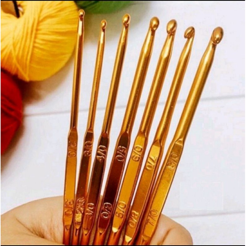 kim móc 2 đầu cán vàng