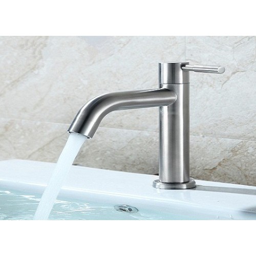 Vòi lạnh lavabo inox 304 cao cấp VL03 tặng dây cấp inox