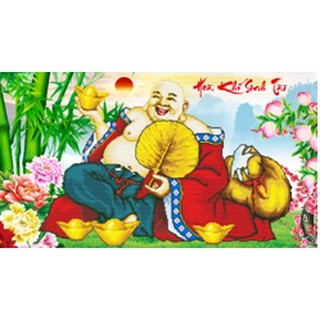 Tranh đính đá phật di lặc va209 90x55cm
