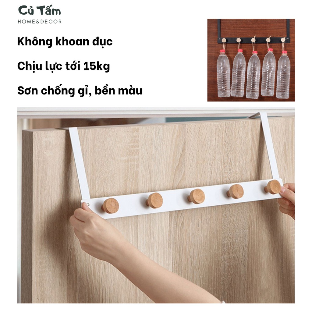 Móc treo quần áo sau cửa thông minh siêu bền - cutam.homedecor