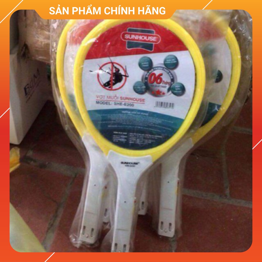 Vợt Muỗi SUNHOUSE cao cấp E200 và MT1690 Siêu Tiện Dụng - Pin Sạc nhanh - Hàng Chính Hãng BH 1 năm