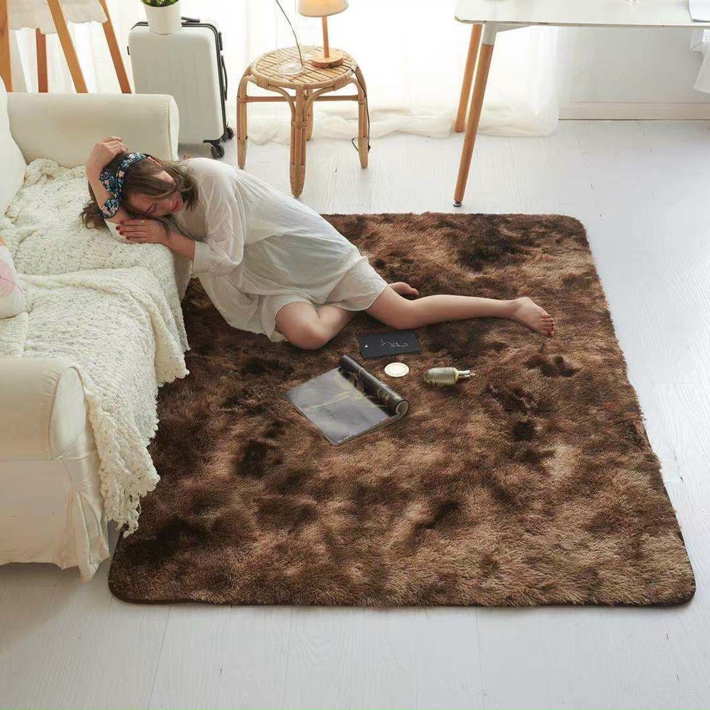 Thảm lông trải sàn mềm mượt trang trí nhà cửa, thảm lông decor phòng ngủ phòng sinh viên kích thước 1m6x2m