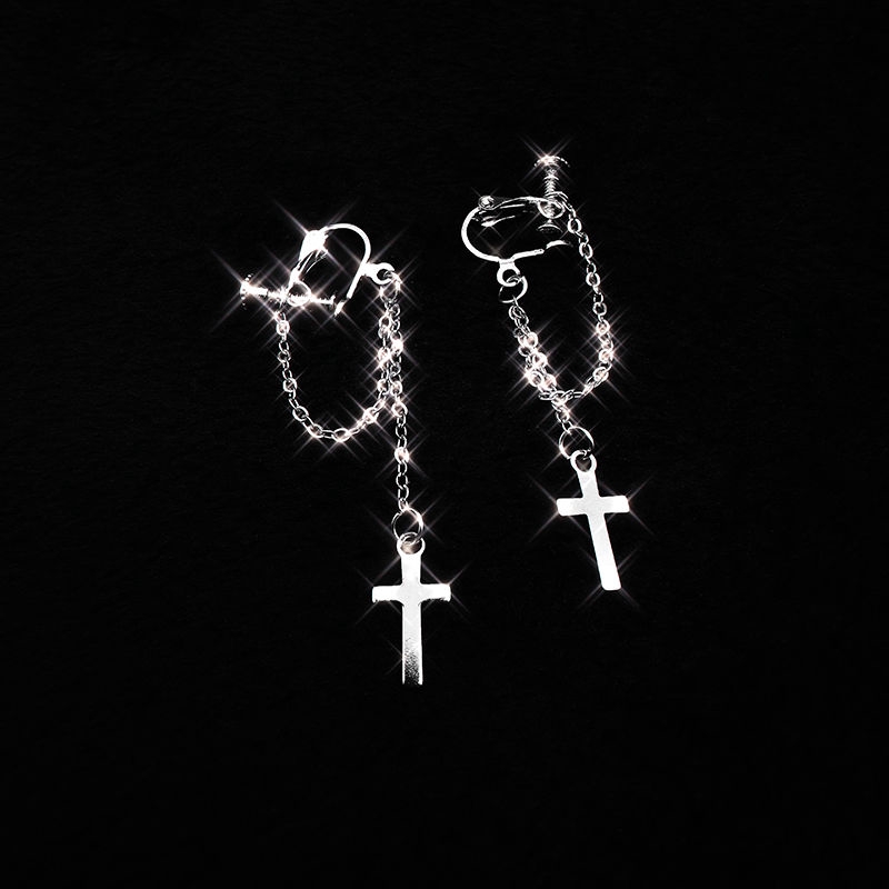 Bông Tai Hình Chữ Thập Phong Cách Retro Đơn Giản Cho Nữ