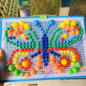 Đồ chơi xếp hình hạt nấm 300 chi tiết kích thước 29cm x 21cm