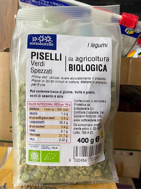 Đậu hà lan xanh hữu cơ 400g