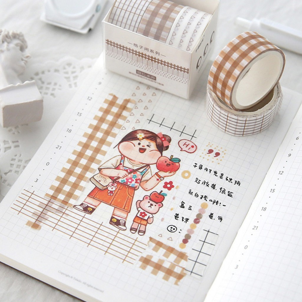 Set 3 washi tape caro basic