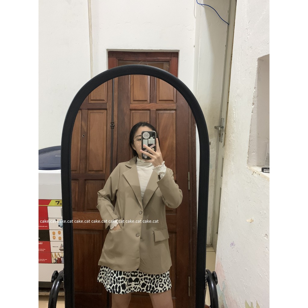 [Có sẵn] ÁO BLAZER TÚI NẮP 2 CÚC STYLE HÀN QUỐC