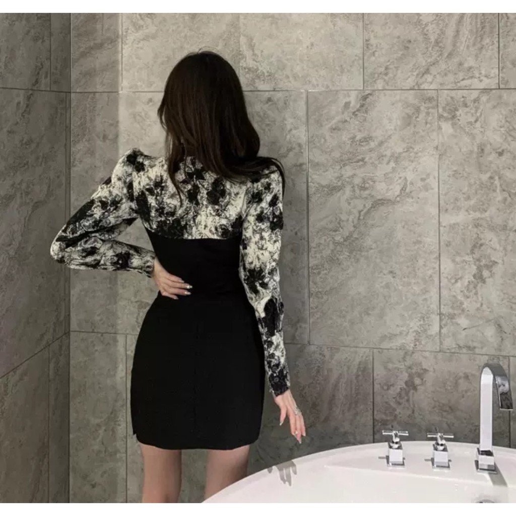 Sét Váy Áo Croptop Loang Tiểu Thư Sexy Nơ Cổ | BigBuy360 - bigbuy360.vn