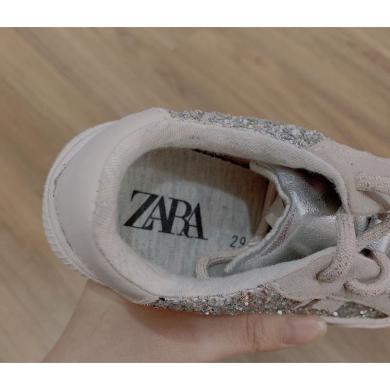 (giày đôi mẹ con) Giày Zara nhũ đá cho bé và mẹ dư xịn