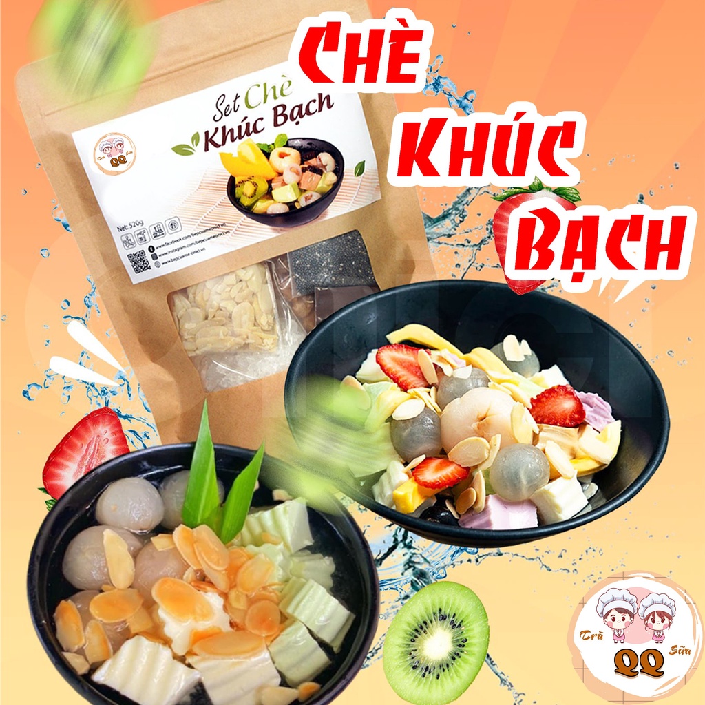 Set chè khúc bạch 10-15 chén kèm công thức độc quyền