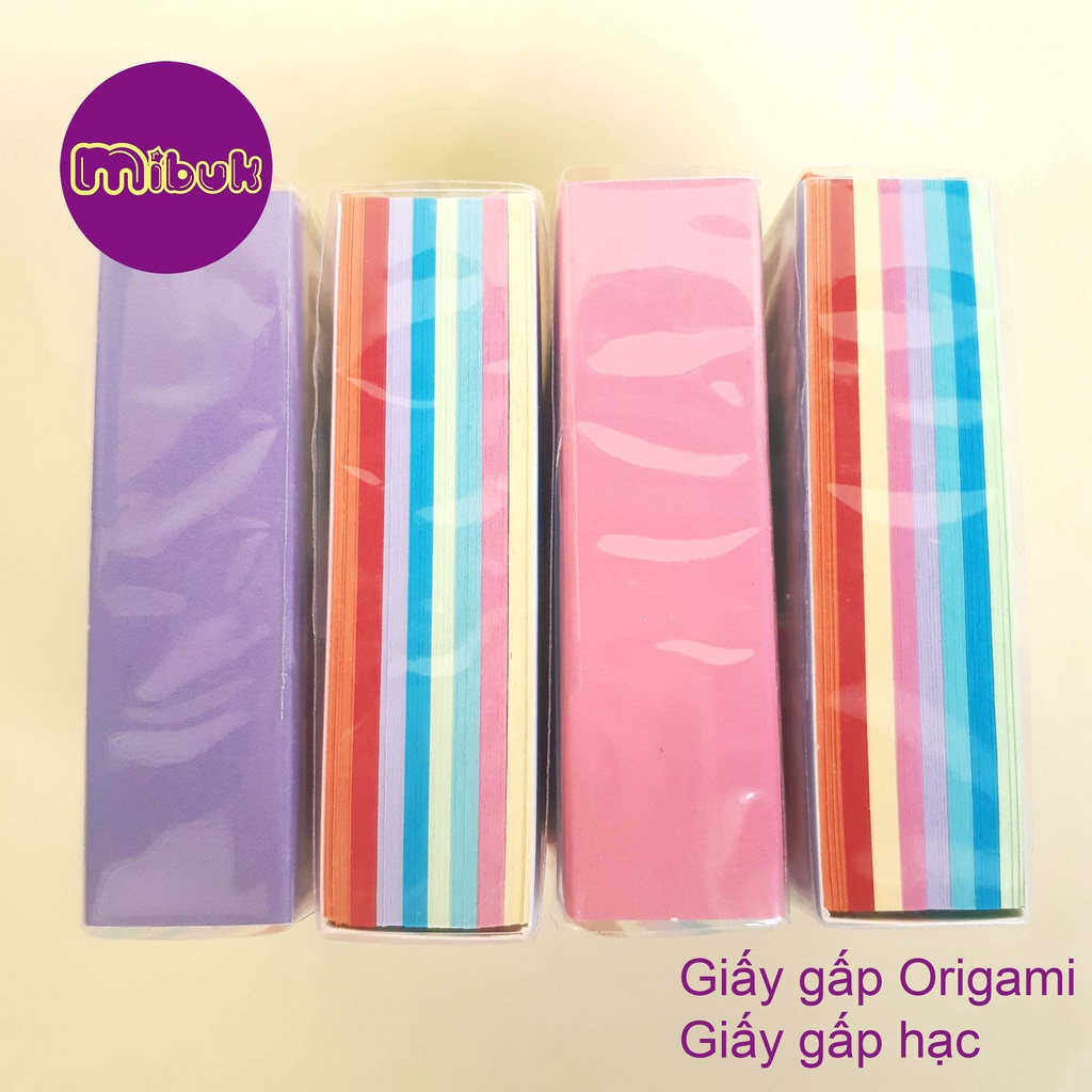Giấy gấp hạc 6.5cm 176 tờ 8 màu