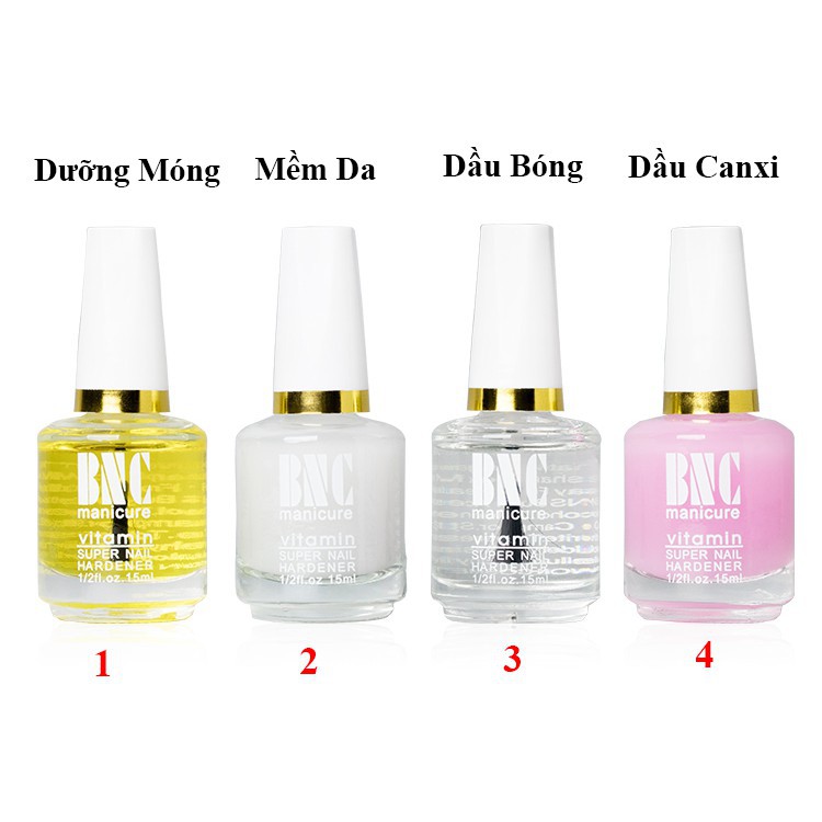 Bộ dưỡng móng 4 chai,Dầu Dưỡng Móng - Mềm Da,dầu canxi,dầu bóng