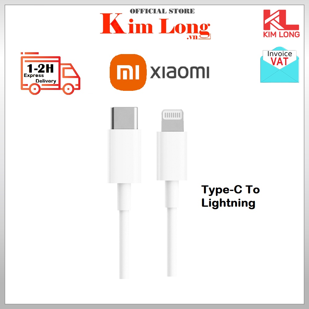 Cáp sạc sạc nhanh Xiaomi Mi Type-C - Lightning ( Type-C To Lightning )18W - 480Mbps,BHR4421GL - Chính hãng Digiworld