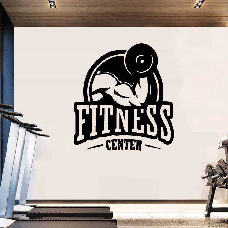 Decal Trang trí, tạo động lực cho khách tập trong Phòng GYM P5