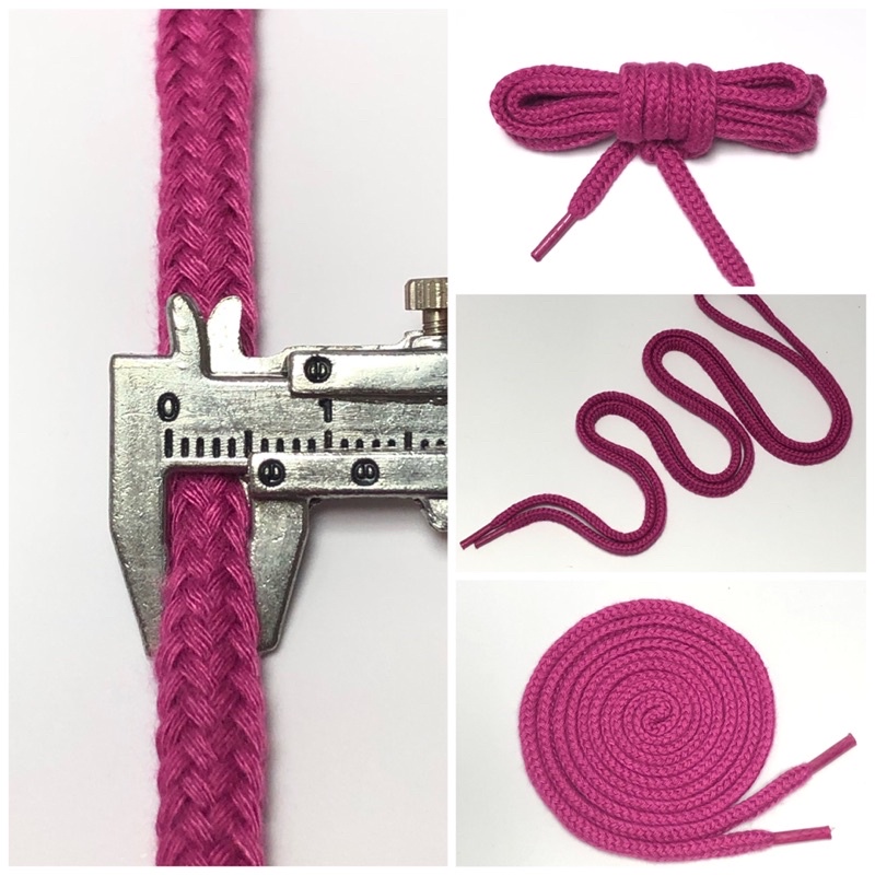Dây giày cotton 5mm dài 1m4 mịn đẹp chất lượng, có thể làm dây luồn quần, balo, túi rút
