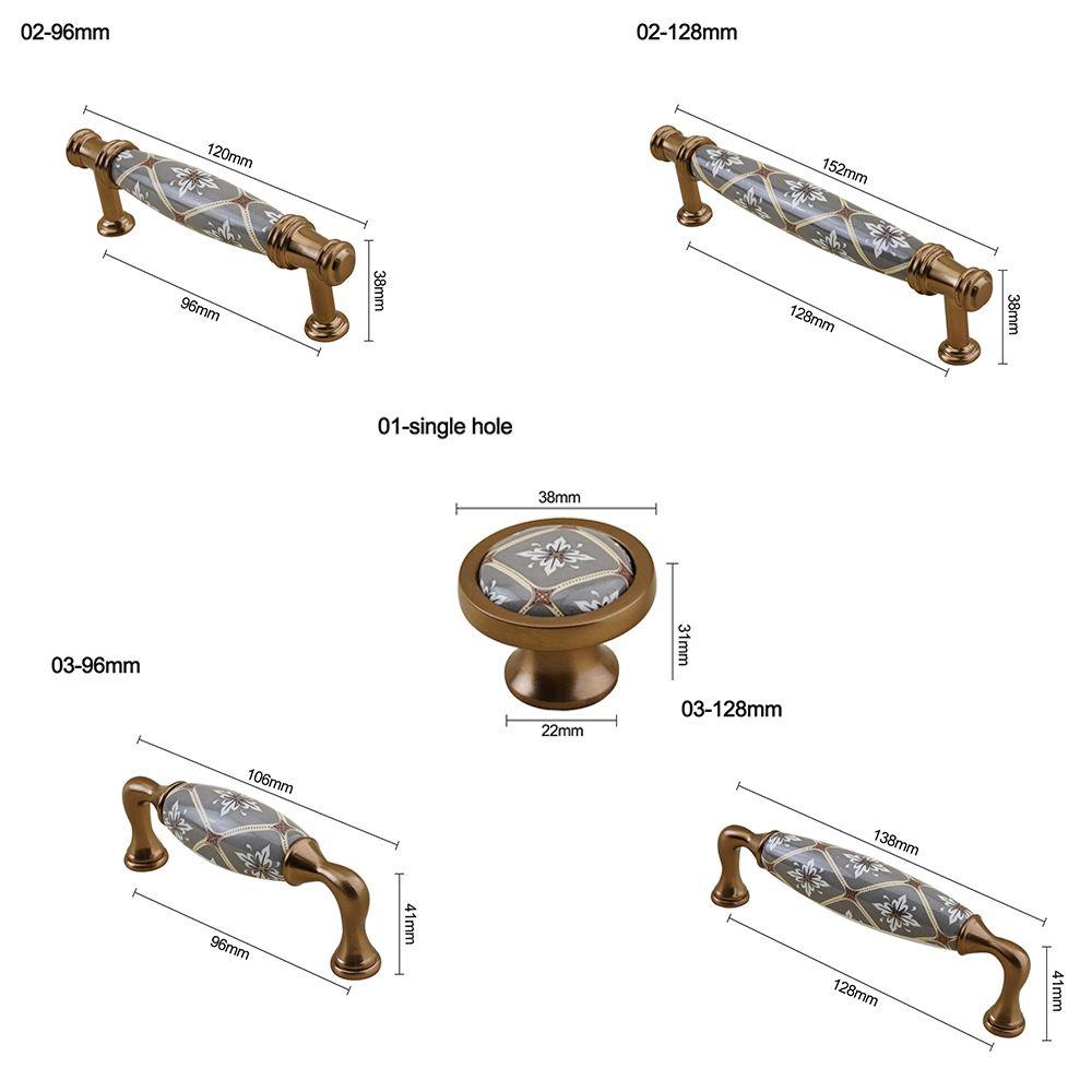 Tay Nắm Cửa Tủ Bằng Sứ Thiết Kế Đơn Giản Tiện Dụng
