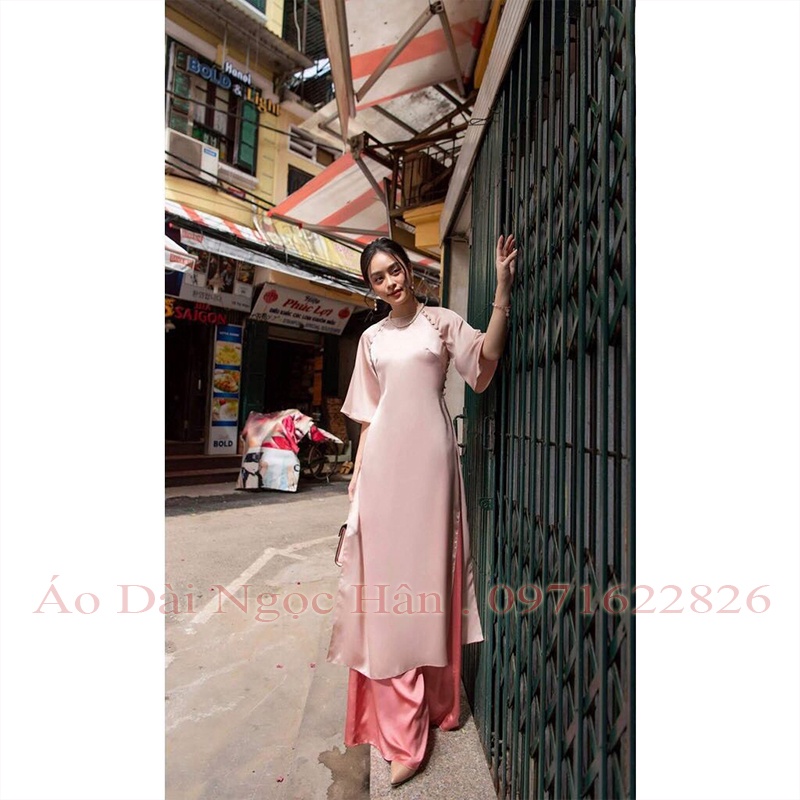 Áo Dài Cách Tân Nữ Dáng Suông Tay Lỡ TK19