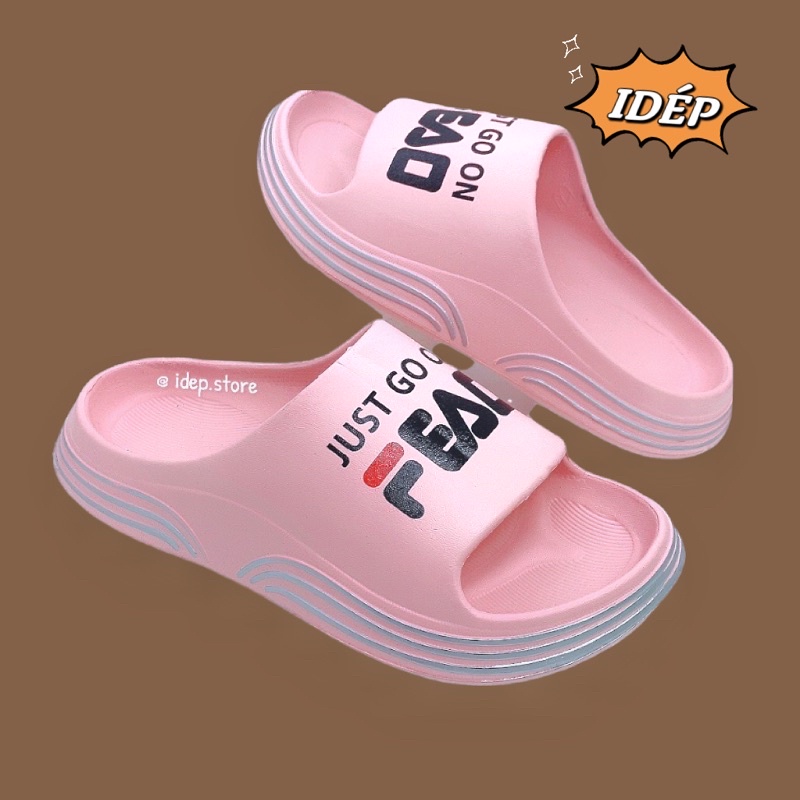 𝐢𝐃É𝐏 𝐃𝐋𝟐𝟐𝟔 Dép bánh mì cross nữ quai ngang FEAD đế độn cao 3.5cm gợn sóng tăng chiều cao siêu nhẹ thời trang