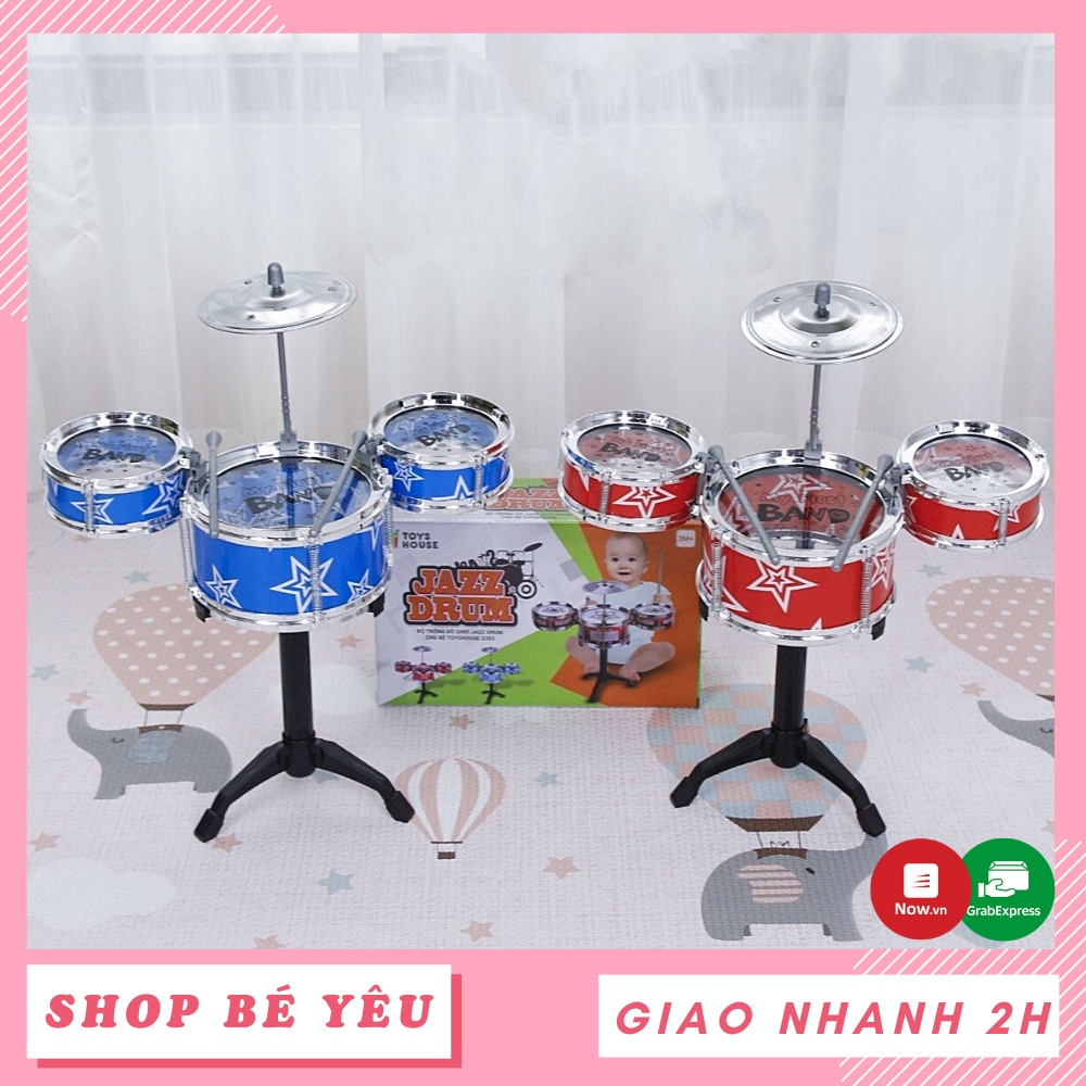 Đồ chơi cho bé 🌸 𝑭𝒓𝒆𝒆𝒔𝒉𝒊𝒑 🌸 Đồ chơi hướng nghiệp bộ trống Jazz Drum Toys house nhạc cụ, âm nhạc cho bé
