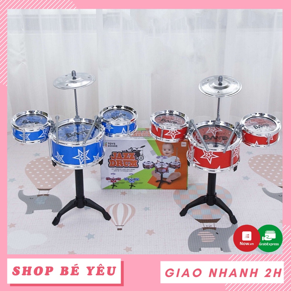 Đồ chơi cho bé  𝑭𝒓𝒆𝒆𝒔𝒉𝒊𝒑  Đồ chơi hướng nghiệp bộ trống Jazz Drum Toys house nhạc cụ, âm nhạc cho bé