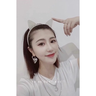 Bờm Cài Tóc Đính Hạt Trai Phong Cách Hàn