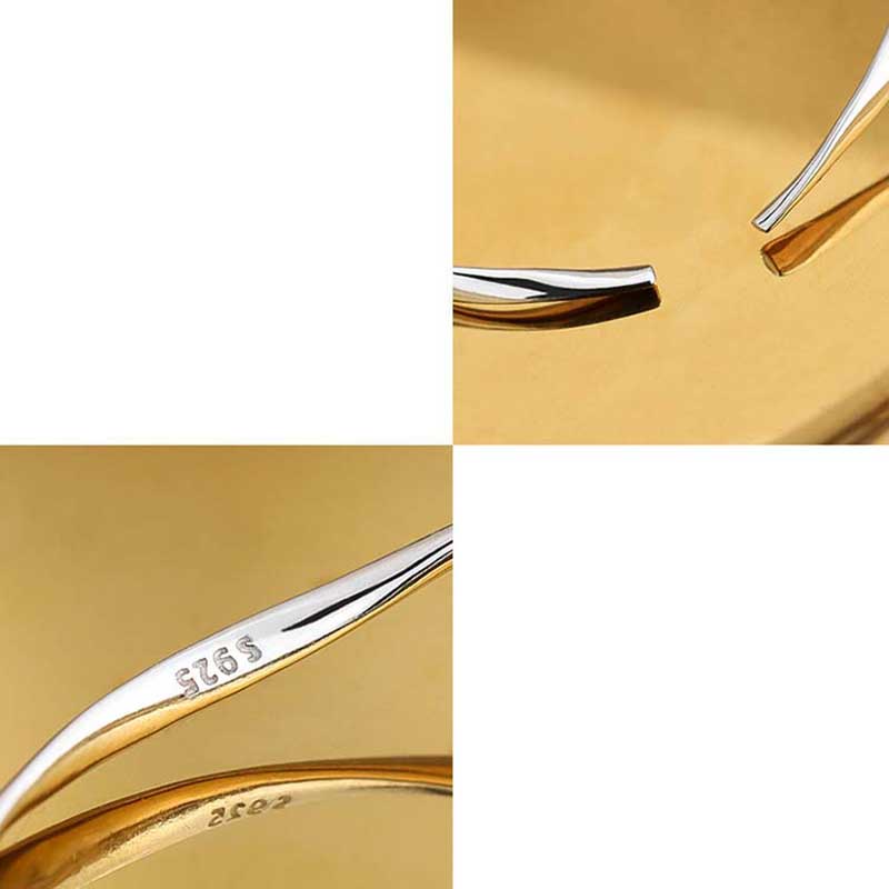 Vòng đeo tay XIAOBOACC dạng xoắn màu bạc bóng thời trang Hàn Quốc