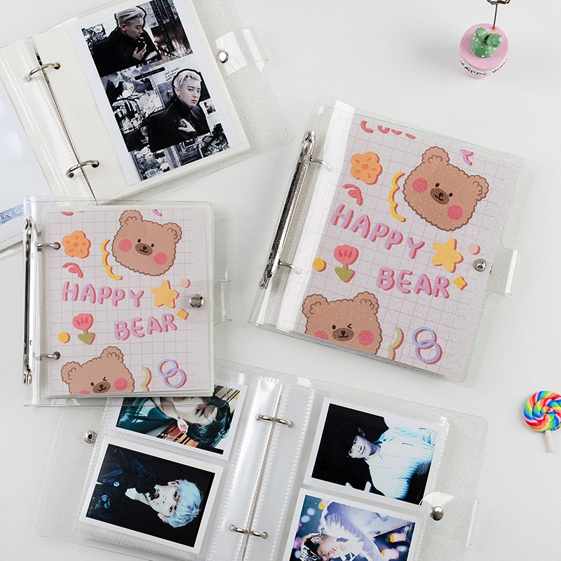 Album đựng ảnh 6x9, 7x10, 9x13, 10x15 bìa dẻo gấu Happy Bear