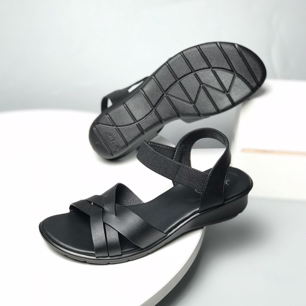 Sandal nữ BlTIS ❤️FREESHIP❤️ Dép quai hậu nữ quai đan chéo đế bằng quai chun co giãn tiện lợi DPW067600