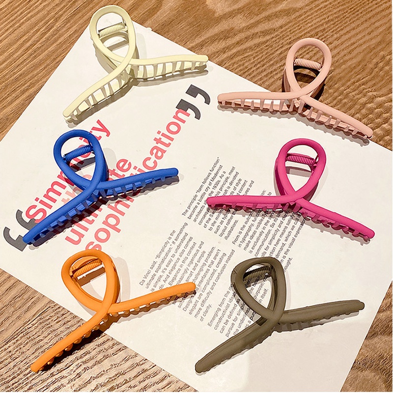 Kẹp tóc bằng hợp kim màu trơn phong cách Hàn Quốc thời trang cho nữ