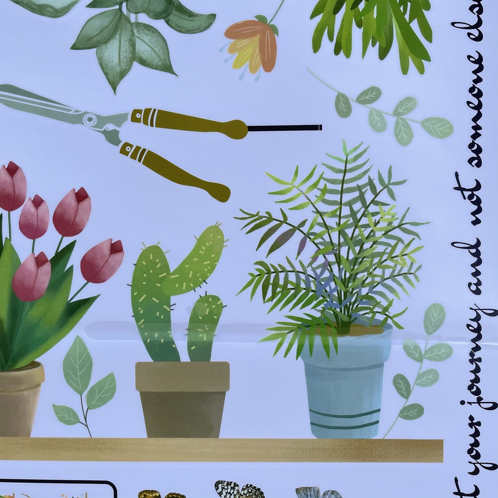 Decal dán tường hàn quốc trang trí phòng ngủ TUNG DECOR XL7249 Kệ Cây Mũ Nhỏ
