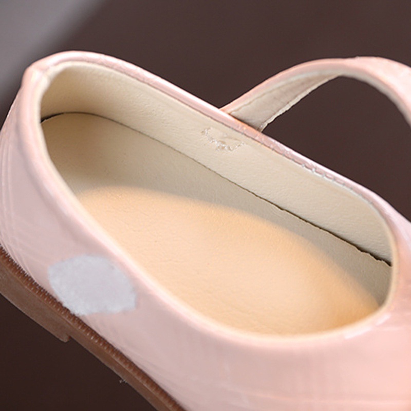 Giày Da Đế Mềm Màu Trơn Phong Cách Công Chúa Hàn Quốc Thời Trang Xuân Thu Cho Bé Gái