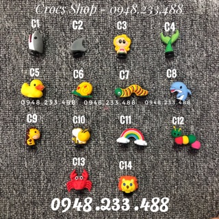 Nút cài Jibbitz trang trí dép 3D (C1-C17) - Hàng cao cấp