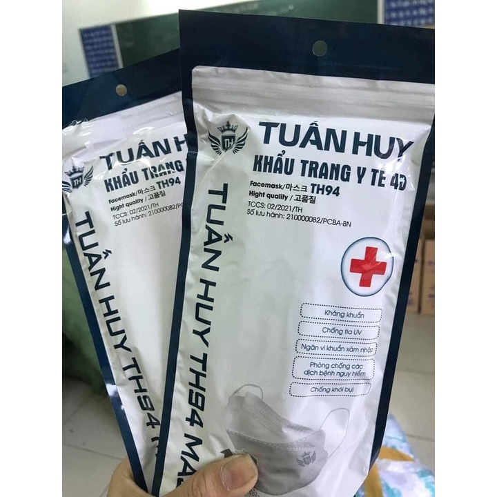 Thùng 300 Chiếc Khẩu trang 4 Lớp KF94 TUẤN HUY - Chống Bụi Mịn Và Kháng Khuẩn Hàng Cao Cấp Hàn Quốc.