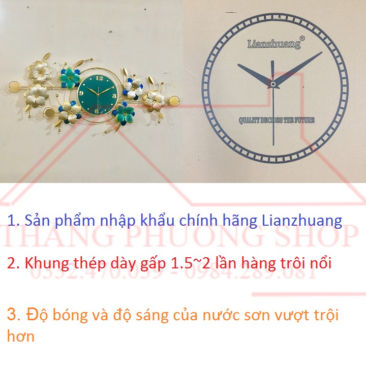 [Mẫu Mới] Đồng Hồ Treo Tường Trang Trí Hoa Cỏ Mùa Xuân TP-062 ( Hàng Loại 1 )