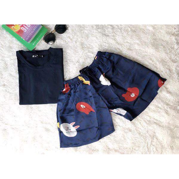 (Lẻ=sỉ) SET NGỦ HÈ ÁO COTTON QUẦN LỤA HOT HIT - Hàng sẵn tại shop