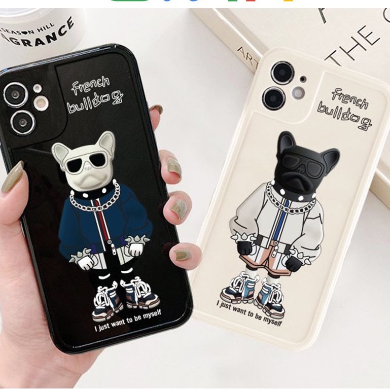 Ốp lưng IPhone viền nổi bóng bull dog 6plus/6s/6splus/7/7plus/8/8plus/x/xr/xs/11/12/13/14/pro/max/plus/promax VNB92