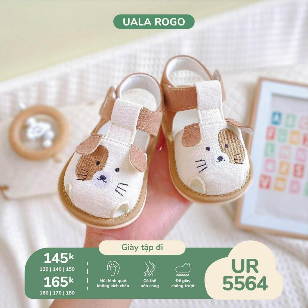 Giày tập đi chuẩn y khoa đế cao su non bé trai bé gái siêu mềm nhẹ chống trơn trượt cún lỗ tai 3D 5564
