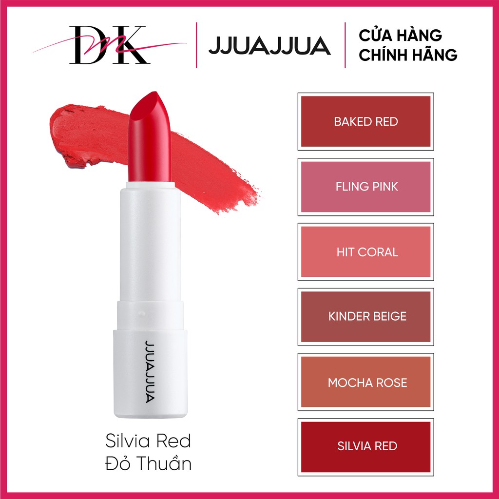 SON THỎI LÌ JJUAJJUA SILVIA (ĐỎ THUẦN) | BigBuy360 - bigbuy360.vn