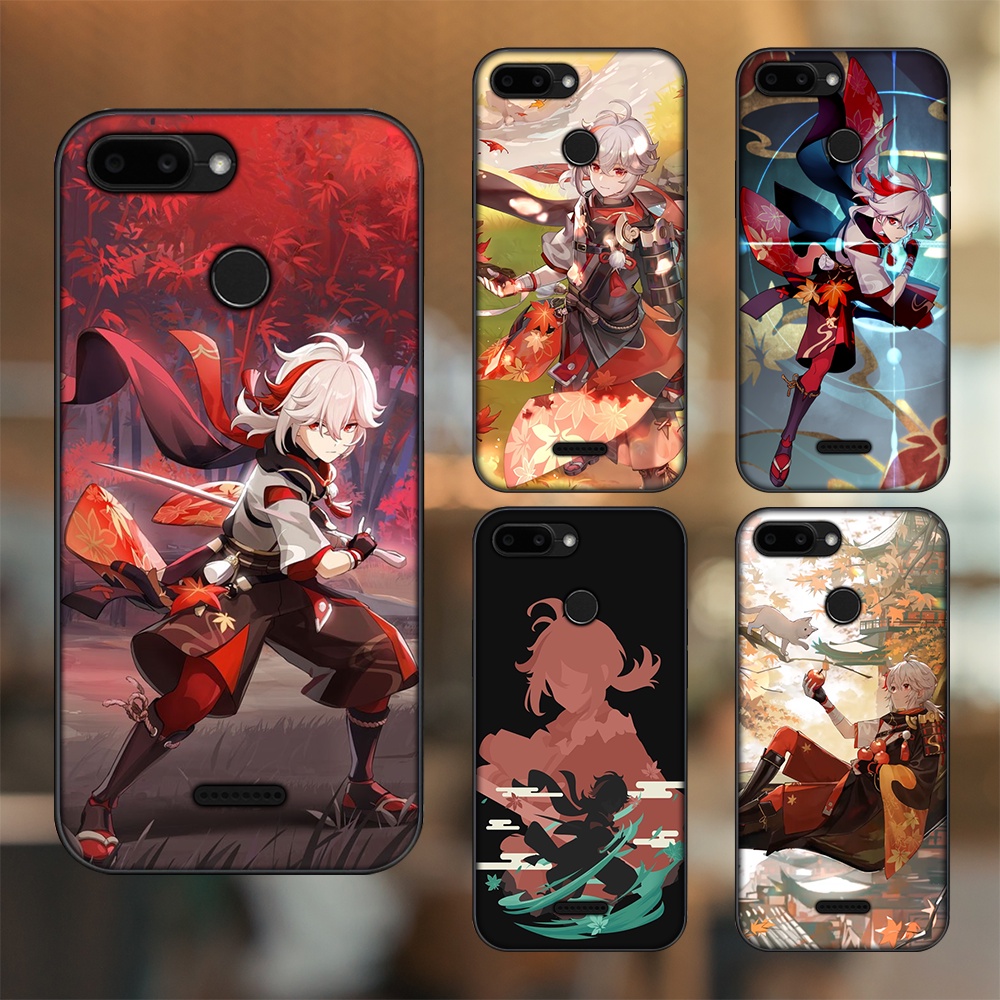 Ốp lưng Xiaomi Redmi 6 viền đen in hình Kazuha Genshin Impact