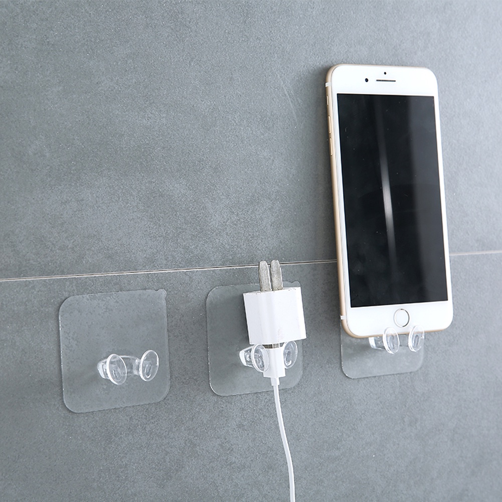 Giá Đỡ Phích Cắm Gắn Tường Tiện Dụng Oxygen072 Đen Móc Dán Tường
