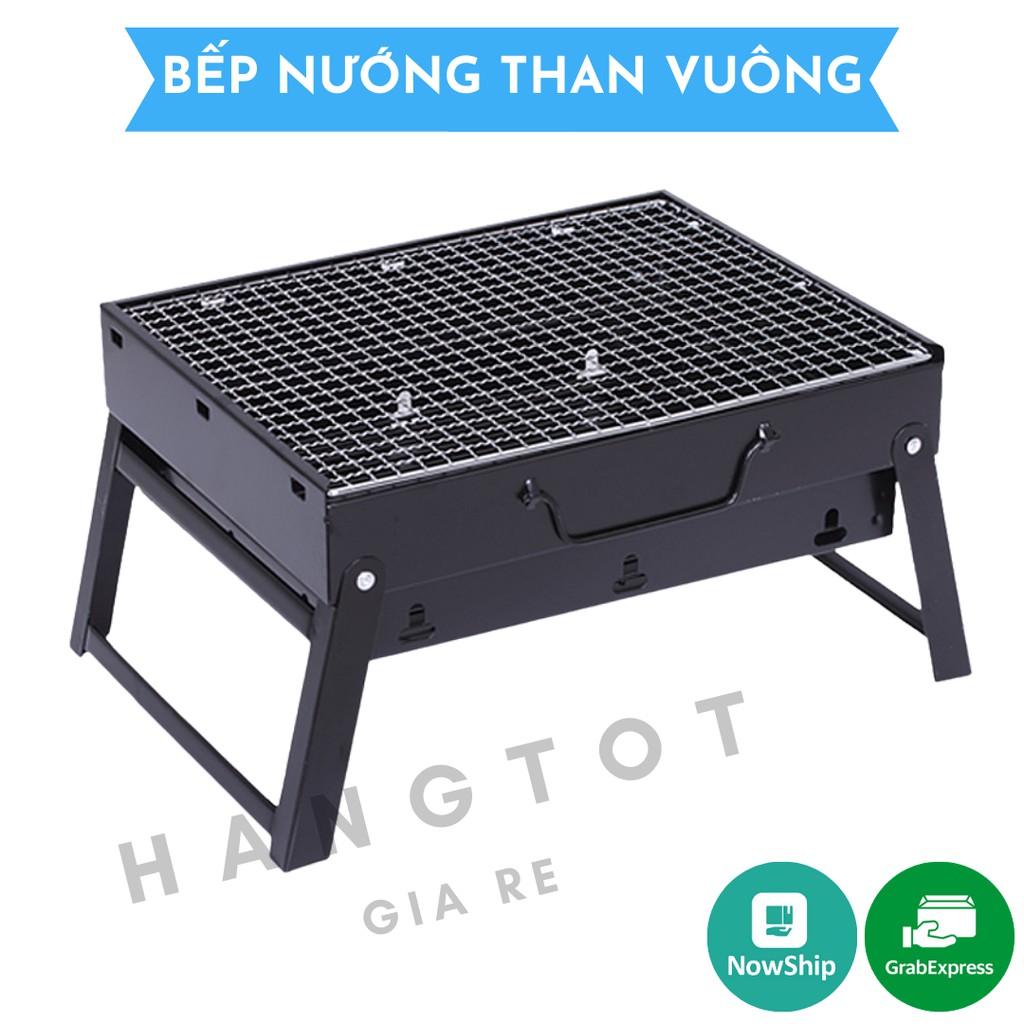 Bếp Nướng Than Hoa Vuông Cao Cấp Gấp Gọn Ngoài Trời