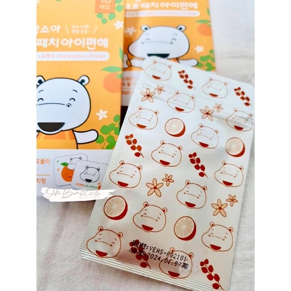 Miếng dán thông mũi cho cho bé, giảm viêm mũi, giảm nghẹt mũi, chính hãng Hàn Quốc [OH BABIES]