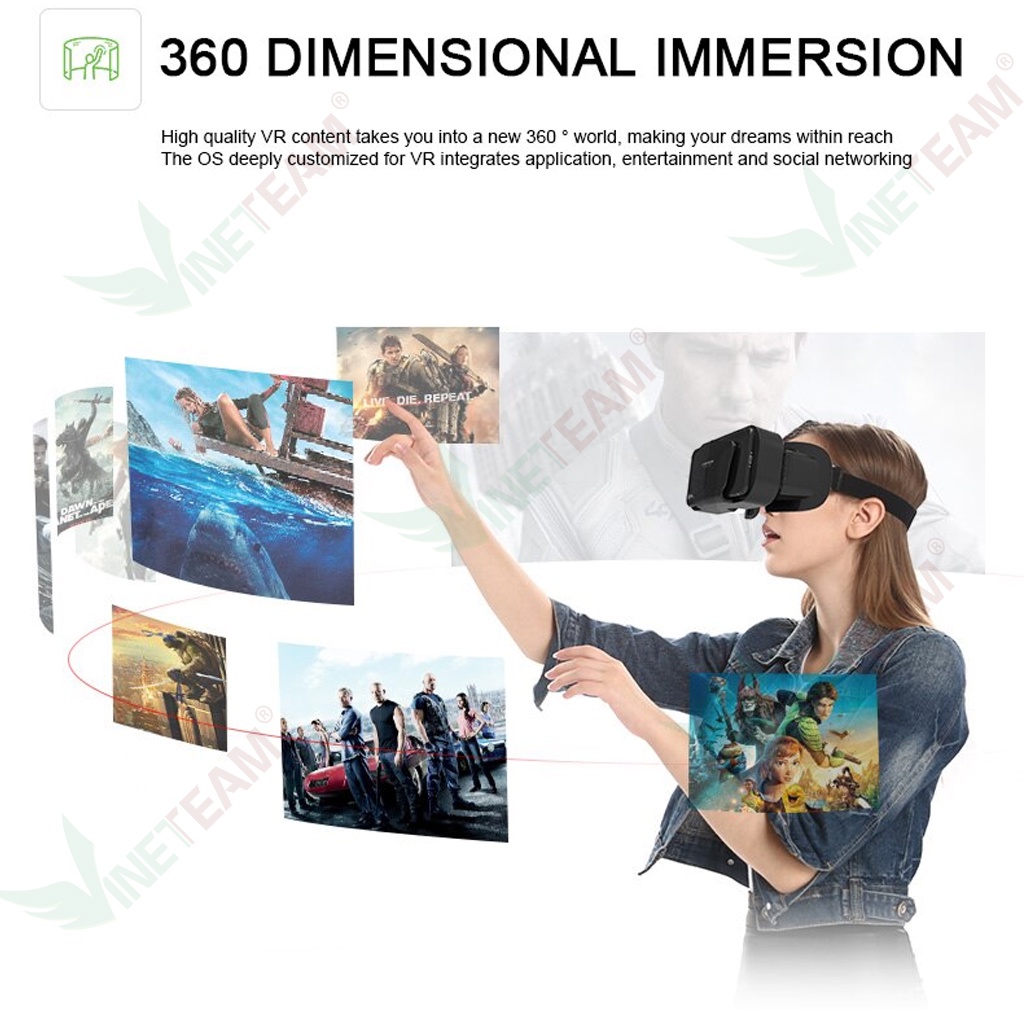 Kính thực tế ảo 3D VR Shinecon Vinetteam G10 G04 G05 G06 G06E G04E cho điện thoại Androi ,ios 4.7 7inch