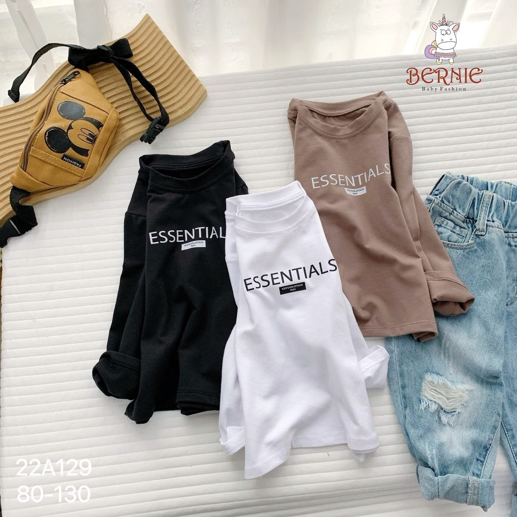 Áo thun hoạ tiết chữ unisex cho bé, áo phông cotton mềm đẹp Bẻniei