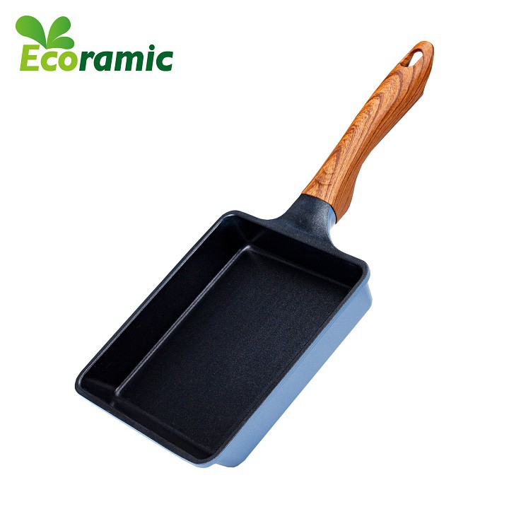 Chảo Đúc Gốm Sứ CERAMIC ECORAMIC đáy từ chống dính Size 15-20-26-28 Cm