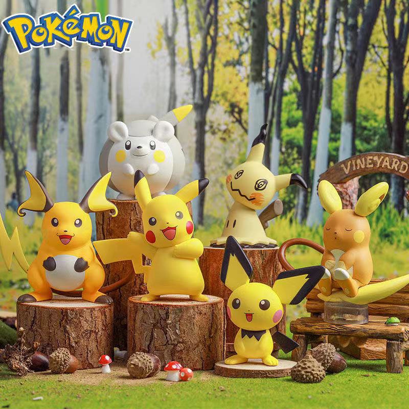 Pokemon figura de ação mini brinquedos bonecas pikachu bonito anime figura ação modelo crianças presentes aniversário