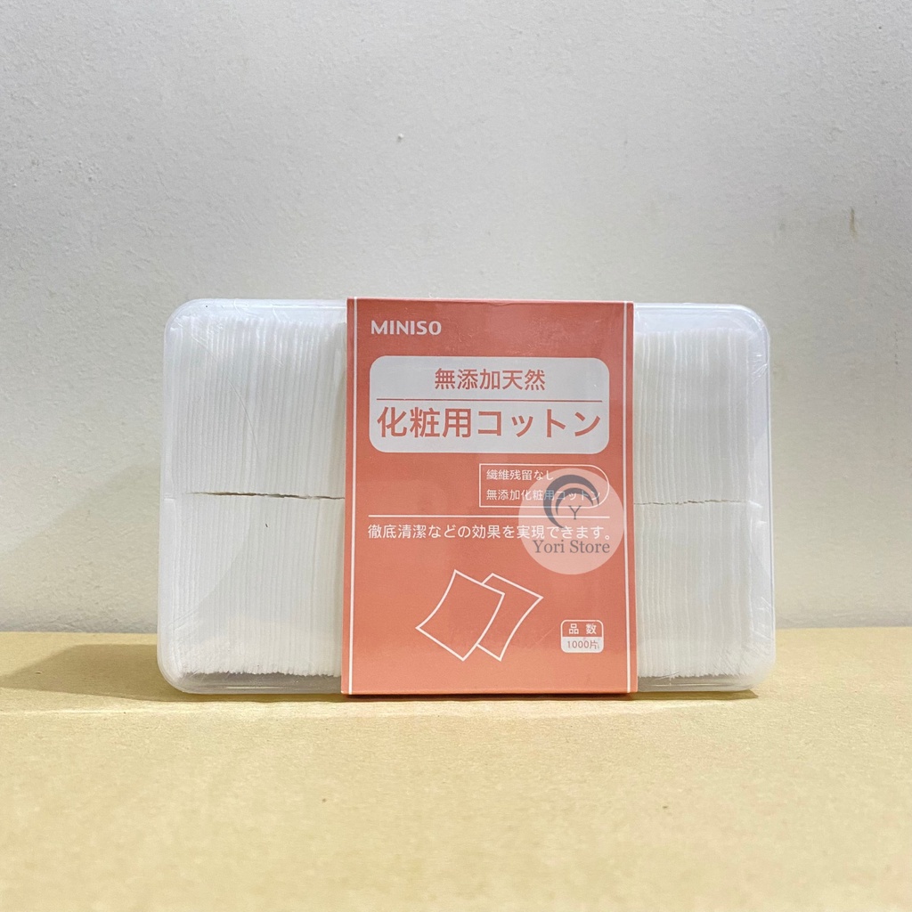 Bông tẩy trang Miniso Nhật Bản 180-1000 miếng mềm mịn